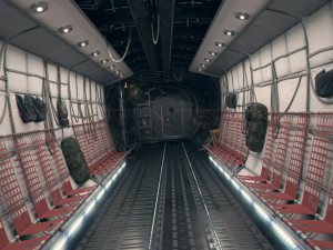Cargo Freight Interior PBR 3D Model