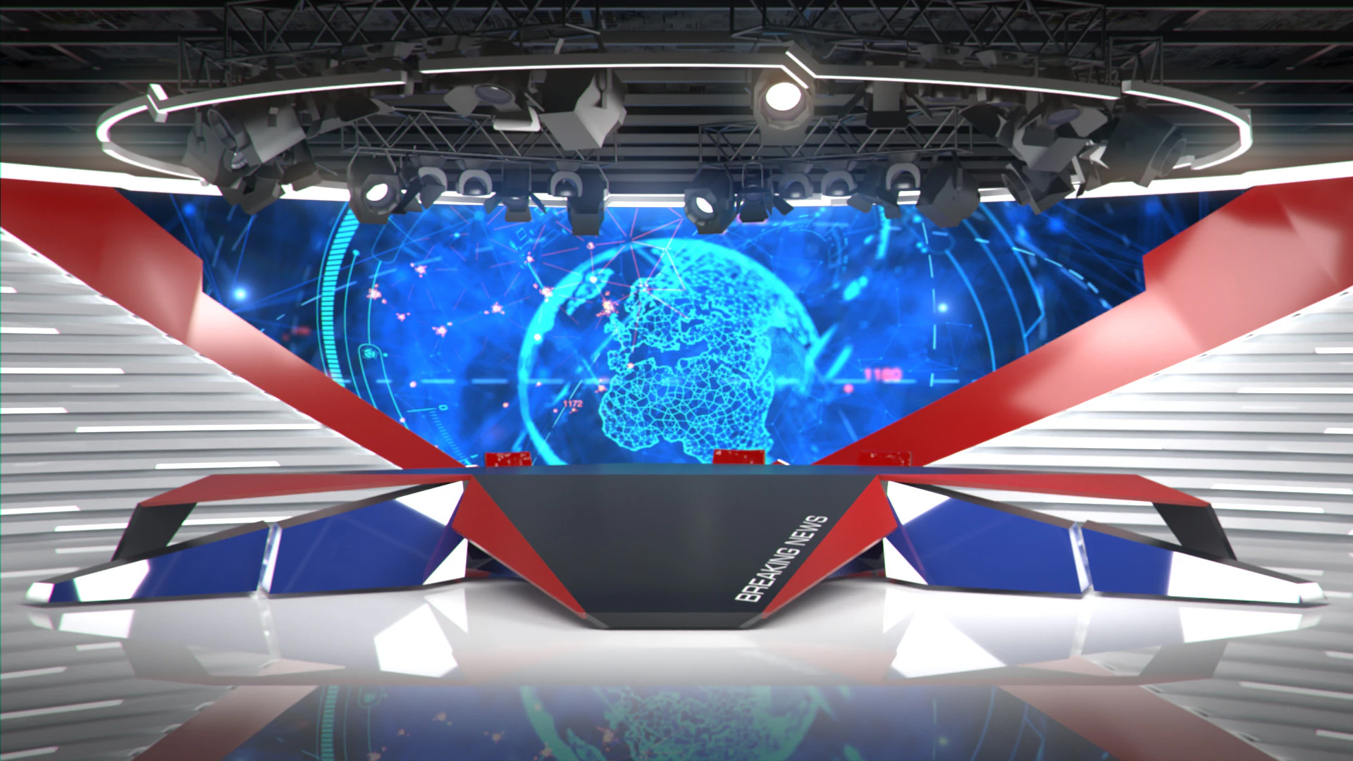 Broadcast Studio 28 3D Model .c4d .max .obj .3ds .fbx .stl .blend 