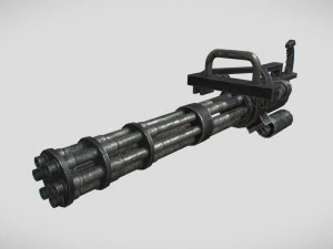 Minigun M134 Vulcan PBR Model 3D
