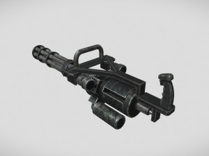 M134 Vulcan Minigun PBR Model 3D