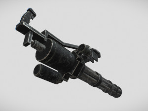 M134 Vulcan Minigun PBR Model 3D