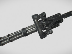 M134 Vulcan Minigun PBR Model 3D