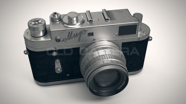 Retro Film Camera PBR Modelo 3D .c4d .max .obj .3ds .fbx .stl .blend 
