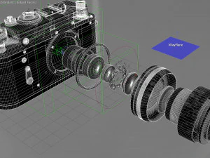 Retro Film Camera PBR 3D Model