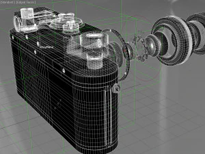Retro Film Camera PBR 3D Model