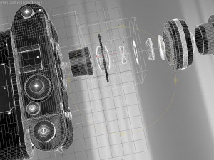 Retro Film Camera PBR Modelo 3D