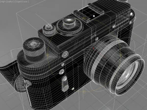 Retro Film Camera PBR 3D Model