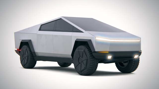 Tesla Cybertruck 3D 모델 .c4d .max .obj .3ds .fbx .stl .blend 