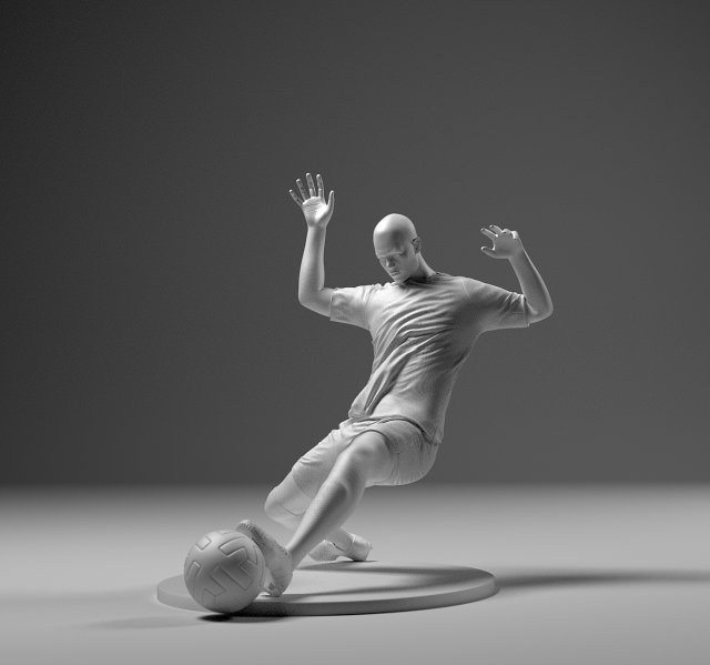 Soccerer 4 Sledge 01 3D Принт Модель .c4d .max .obj .3ds .fbx .stl .blend 