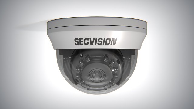 Hikvision Security Camera 3D Model .c4d .max .obj .3ds .fbx .lwo .lw .lws