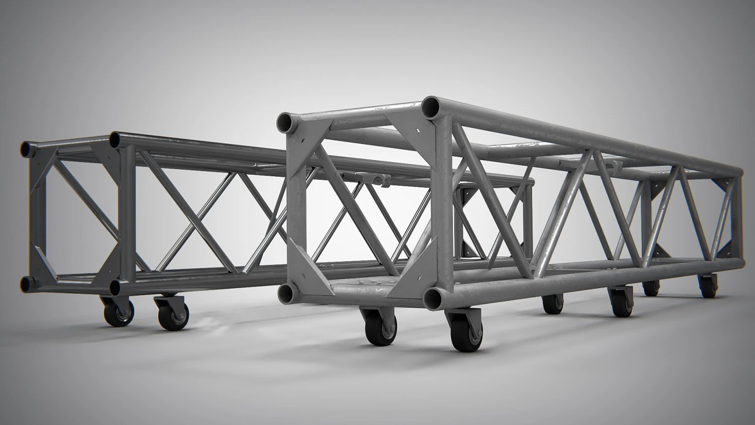 Truss Single Bar 20x20 inch PBR 3D Model .c4d .max .obj .3ds .fbx .stl .blend