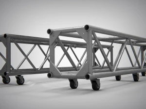 Truss Single Bar PBR 20x20 inci Model 3D