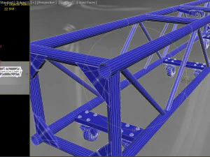 Truss Single Bar 20x20 inch PBR 3D Model
