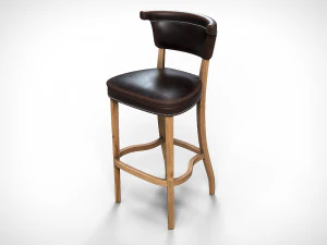 Angeles Barstool PBR 3D Model