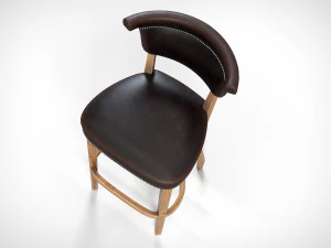 Angeles Barstool PBR 3D Model