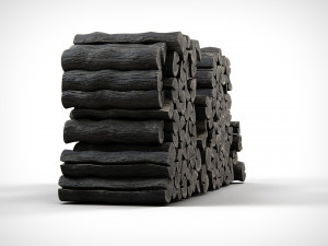 Aged firewoods 3D 模型