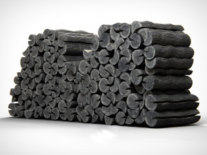 Aged firewoods 3D 模型