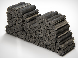 Aged firewoods 3D 模型