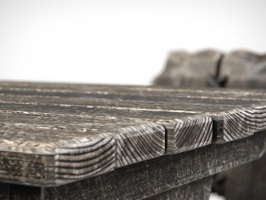 Wooden Table With Chairs Model 3D