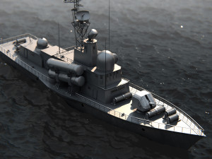 Missle Boat PBR Modelo 3D