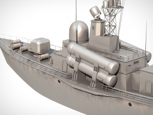 Missle Boat PBR Modelo 3D