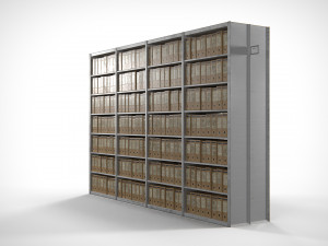 Archive Shelving PBR 3D 模型