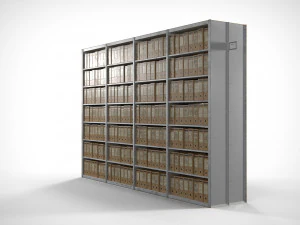 Archive Shelving PBR 3D Model