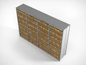 Archive Shelving PBR 3D Model