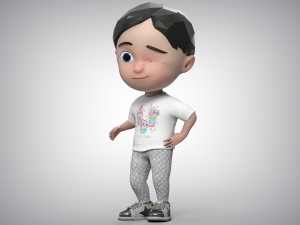 Toon Girl Character 3Dモデル
