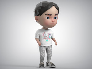 Toon Girl Character 3Dモデル