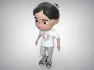 Toon Girl Character 3Dモデル