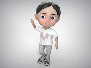 Toon Girl Character 3D Model