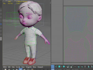 Toon Girl Character 3D Model