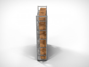 Metal Rack Shelving PBR 3D Model