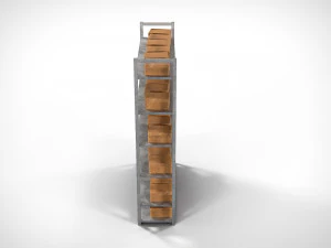 Metallregal PBR 3D Modell