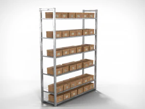 Metallregal PBR 3D Modell