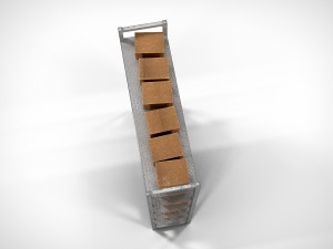 Metal Rack Shelving PBR 3D Model