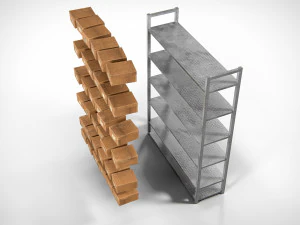 Metallregal PBR 3D Modell