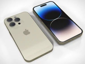 IPhone 14 Pro Max Gold PBR 3D Модель