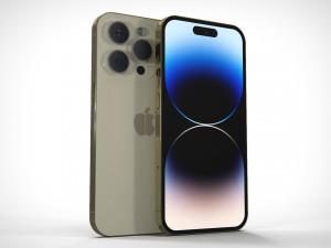 IPhone 14 Pro Max Gold PBR Modelo 3D