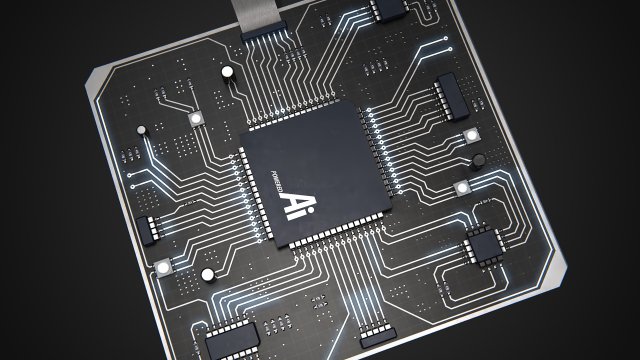 Electronic Circuit PBR 3D Model .c4d .max .obj .3ds .fbx .stl .blend 