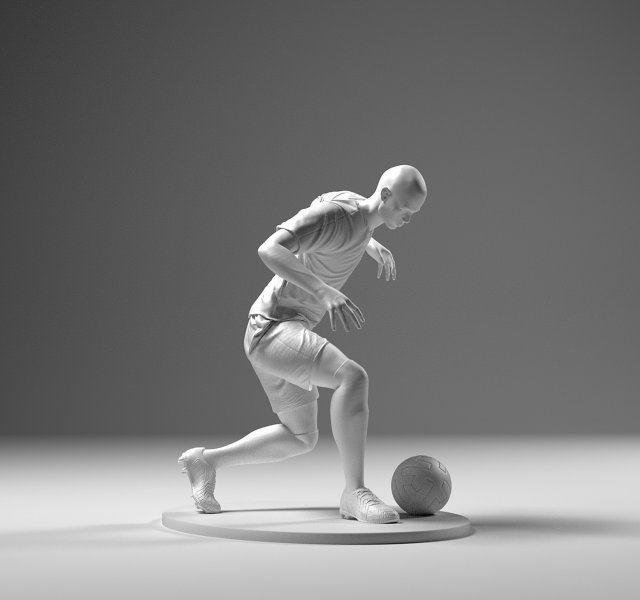 Soccer Player 04 RiseUp 01 Modelo de Impressão 3D .c4d .max .obj .3ds .fbx .stl .blend 