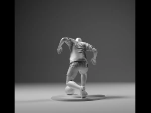 Soccer Player 04 RiseUp 01 3D Print Model