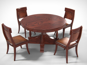 Classical Furniture Set PBR 3D Model