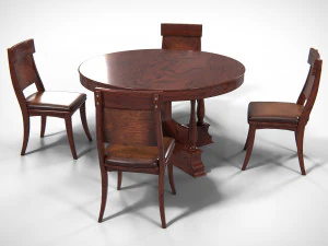 Classical Furniture Set PBR 3D Model