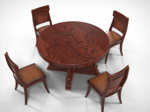 Classical Furniture Set PBR 3D Model