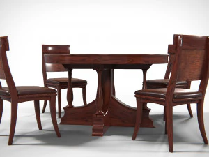 Classical Furniture Set PBR 3D Model