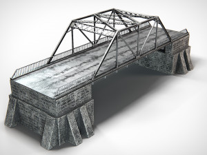 Aged Metal Bridge PBR 3D Модель
