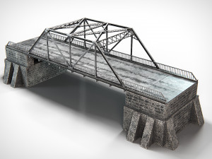 Aged Metal Bridge PBR 3Dモデル