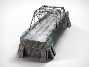 Aged Metal Bridge PBR 3Dモデル